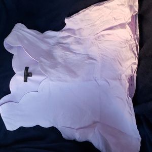 Banana Republic Lilac Scalloped Neck Linen Tank Top